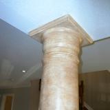 Painted marbleized pillar