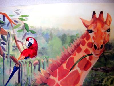 Jungle mural detail