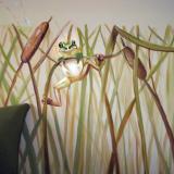 Frog on cattails