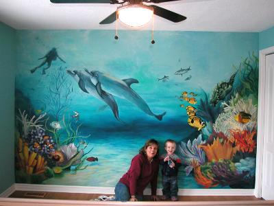 Underwater mural 8x12'