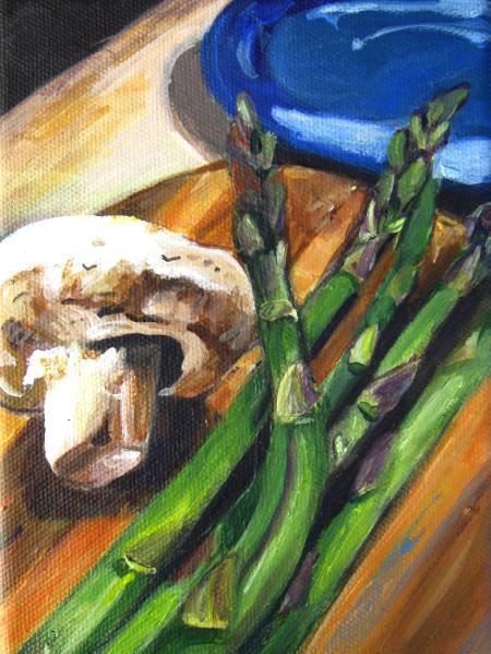 Asparagus and mushroom