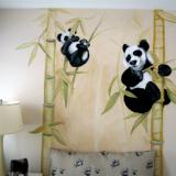 Panda bears and bamboo