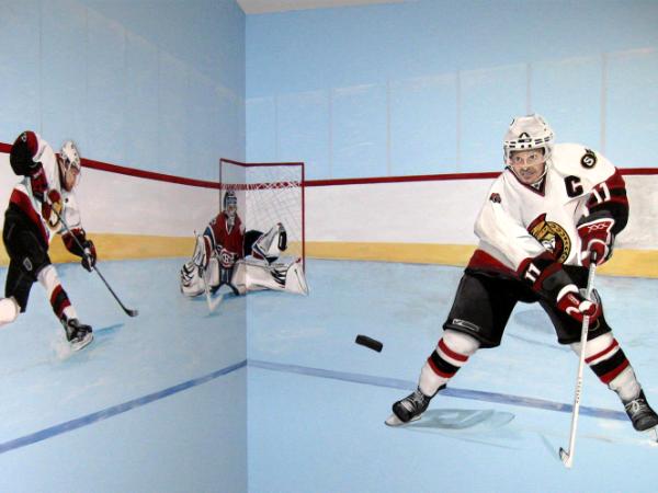 Hockey mural