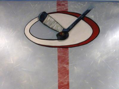 Hockey rink mural