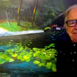 Client with Giclee of "Soul Refreshment"