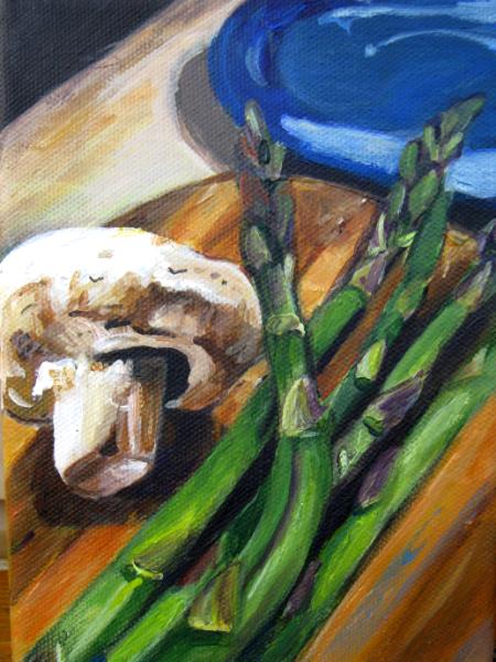 Mushroom and asparagus